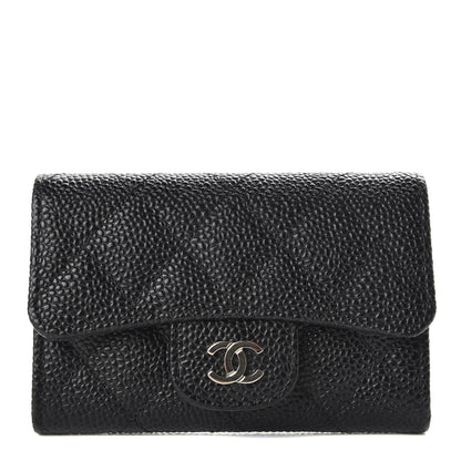 Chanel Caviar Quilted Flap Card Holder Black 1 of 7