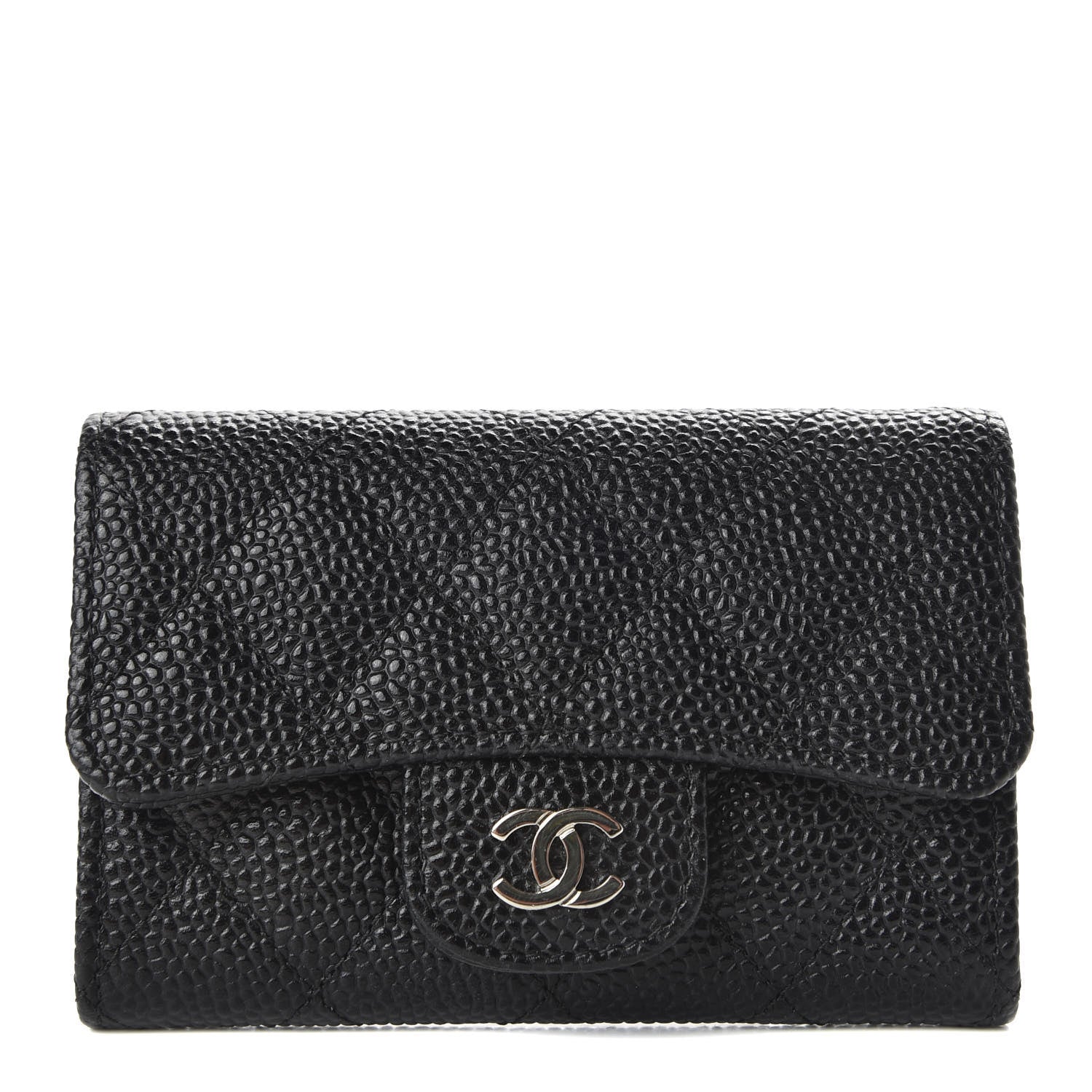 Chanel Caviar Quilted Flap Card Holder Black 1 of 7