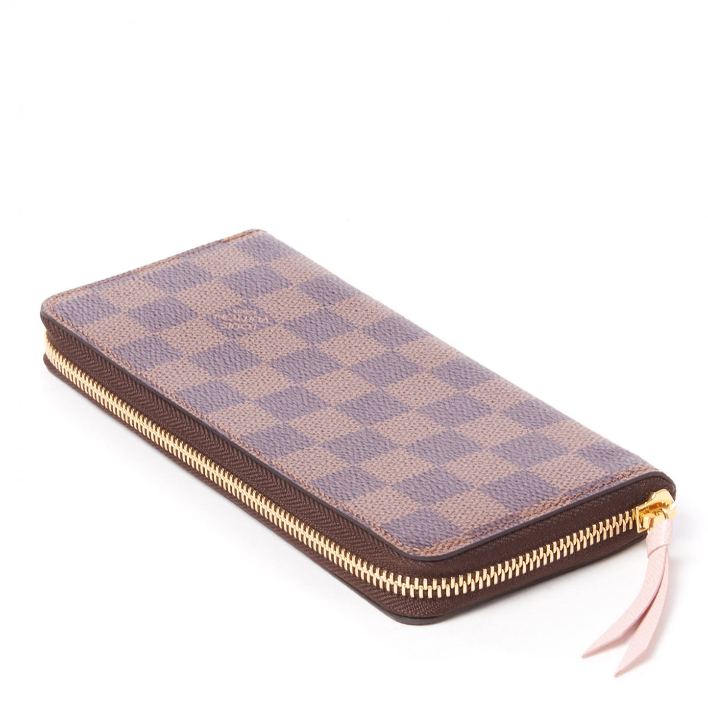 Damier Ebene Clemence Wallet Rose Ballerine