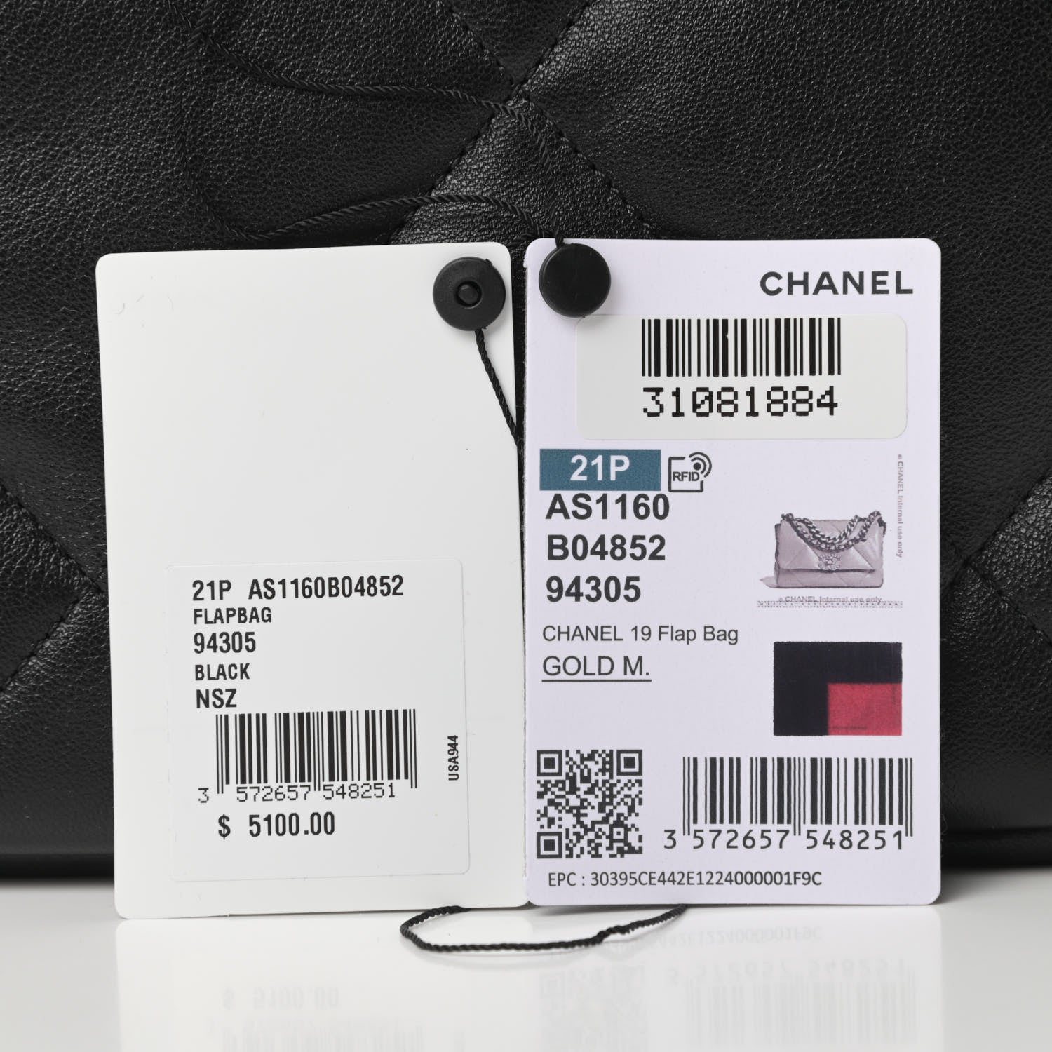 Chanel Lambskin Quilted Medium Chanel 19 Flap Black 11 of 11