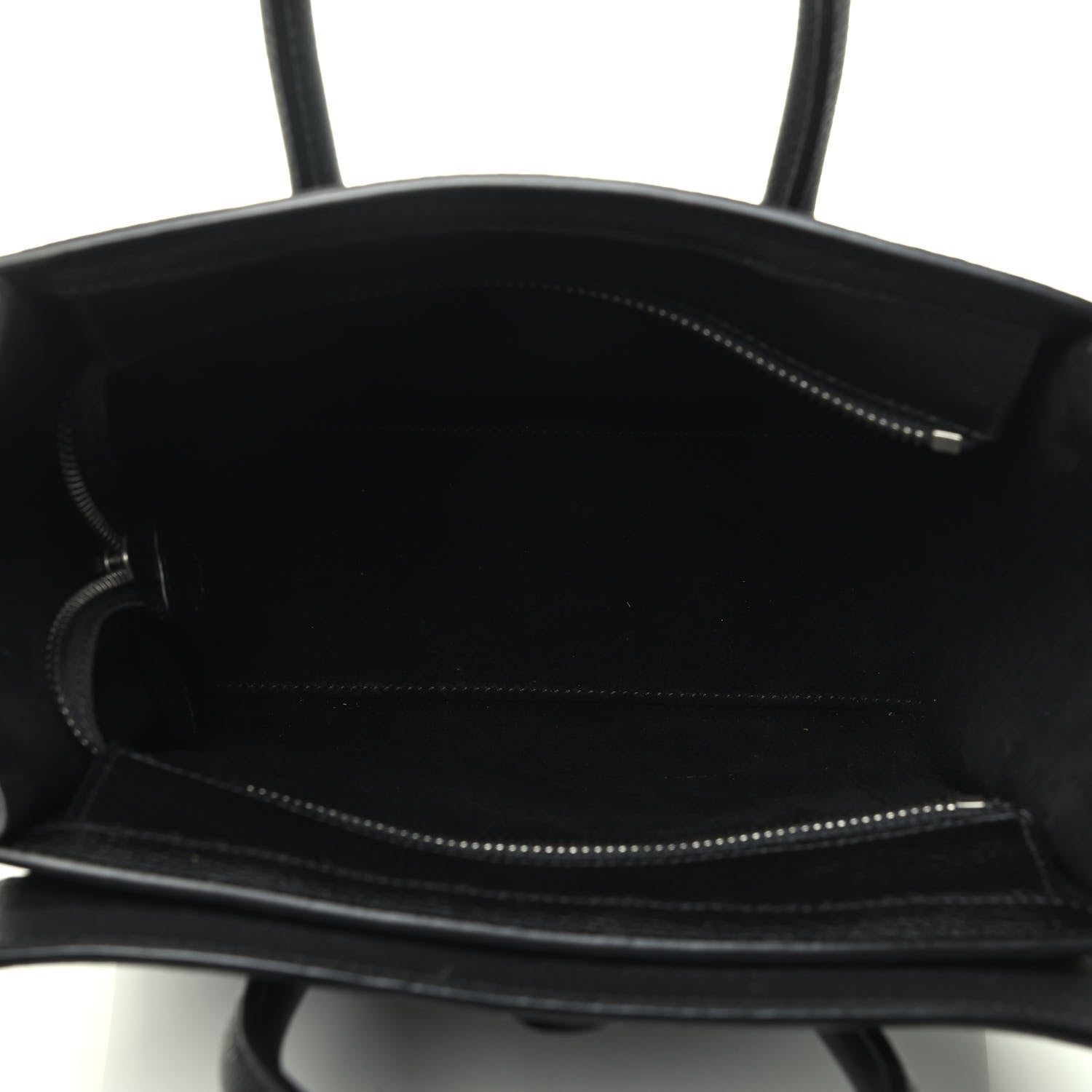 Celine Drummed Calfskin Nano Luggage Black 3 of 3