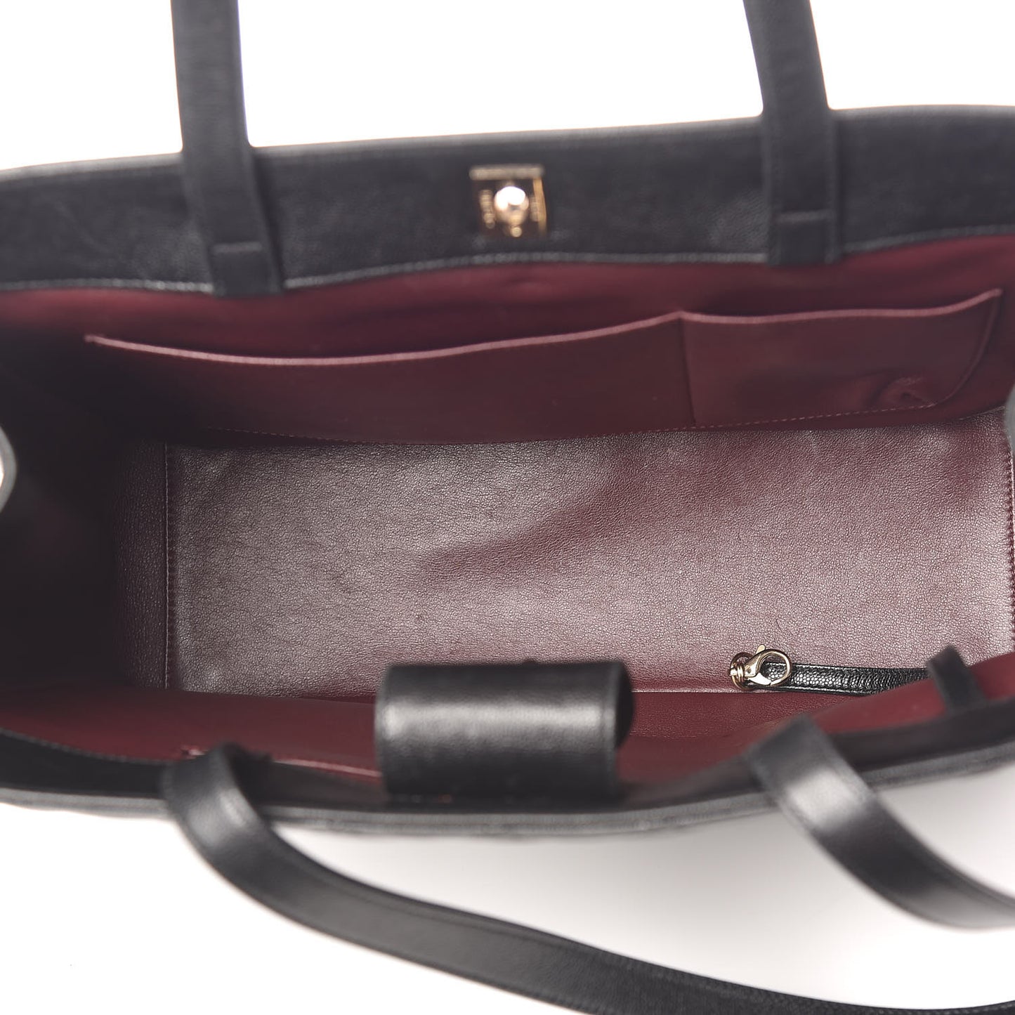 Caviar Quilted Large Business Affinity Shopping Bag Black