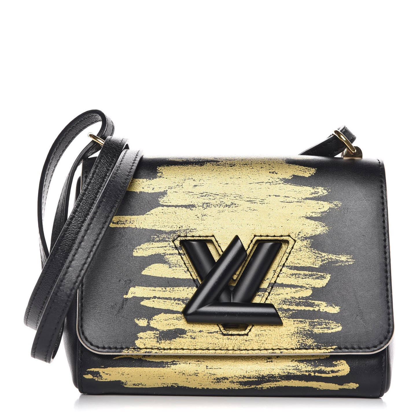Calfskin Twist Shoulder Bag PM Light Gold