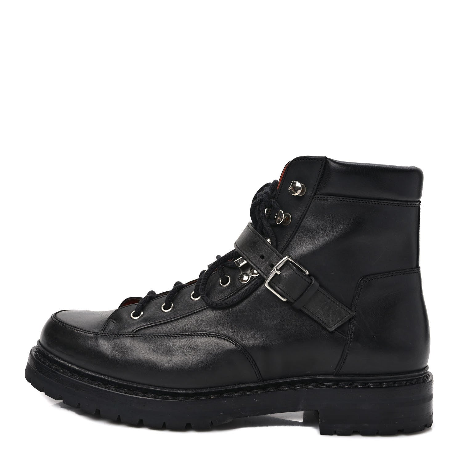 Hermes Calfskin Hiking Boots 40 Black 1 of 8