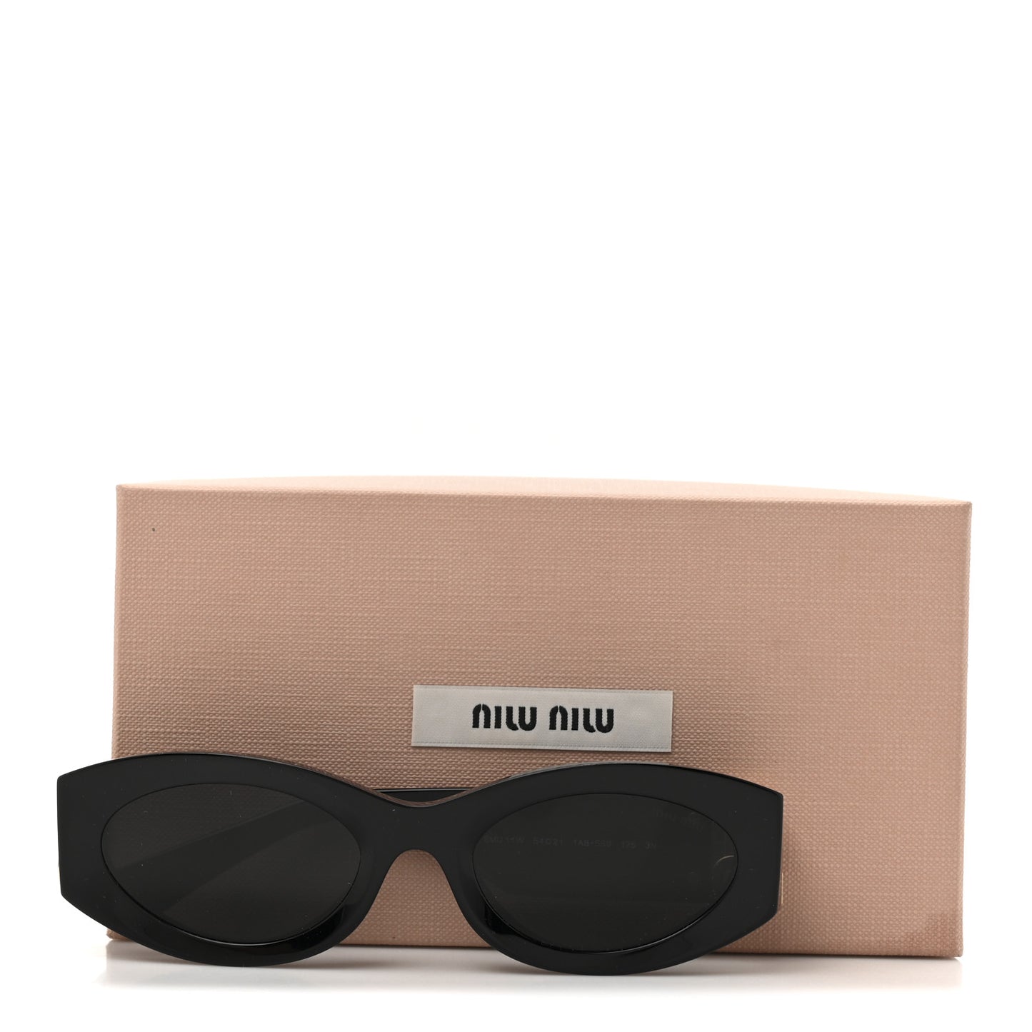 Acetate Oval Glimpse Sunglasses SMU11W Black