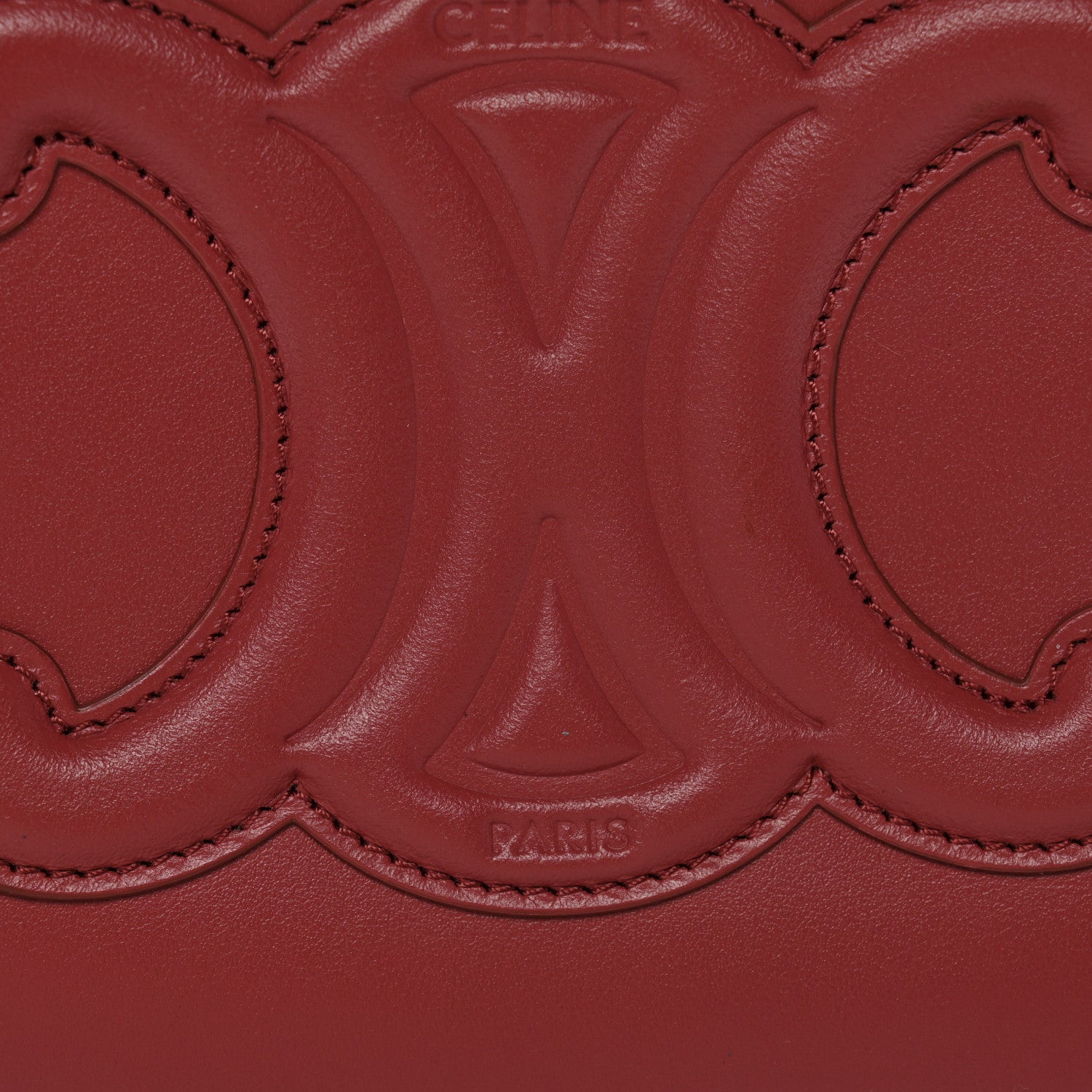 Celine Smooth Calfskin Cuir Triomphe Camera Shoulder Bag Lipstick 8 of 12