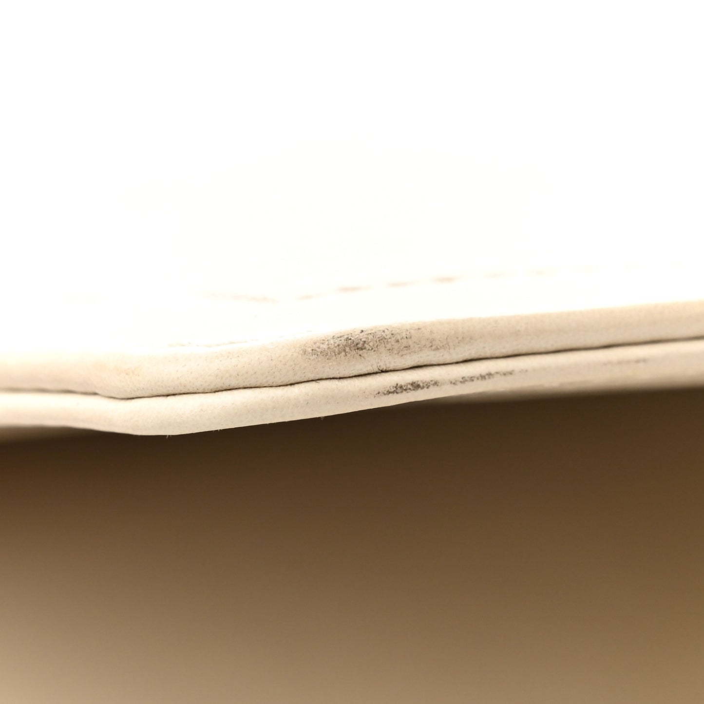 Calfskin Quilted Korean Garden Flap Off White