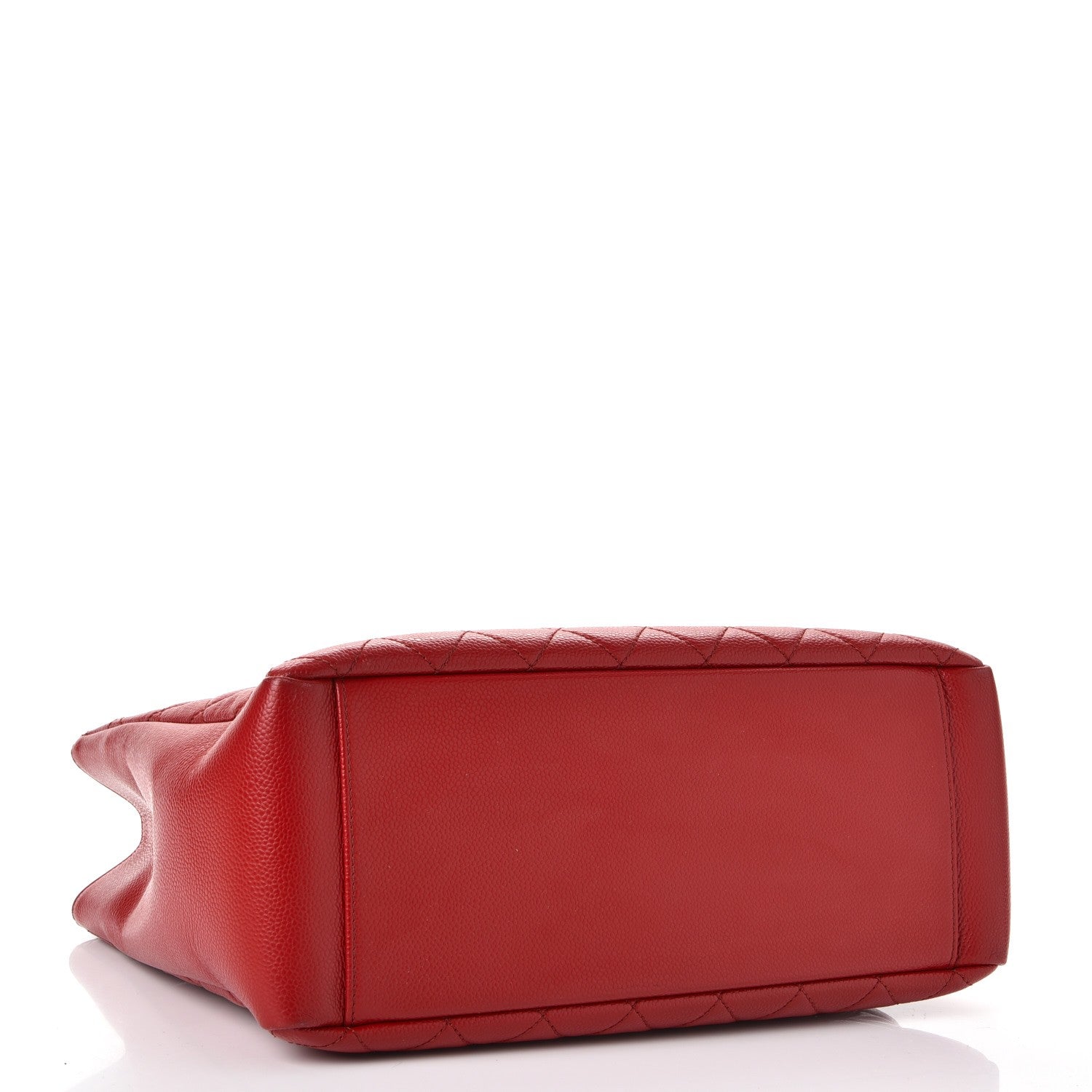 Chanel Caviar Quilted Grand Shopping Tote GST Red 4 of 13