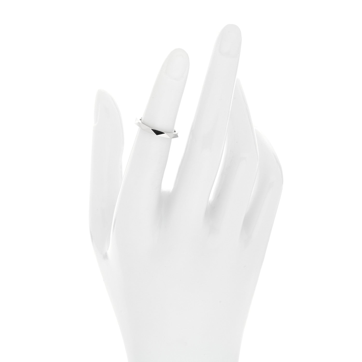 Graff 18K White Gold 2.3mm Laurence Graff Signature Wedding Band Ring 45 3.5 2 of 7