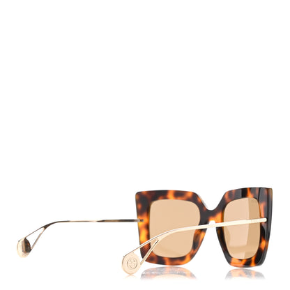 Gucci Acetate Oversize Square Frame GG0435S Sunglasses Havana 4 of 9