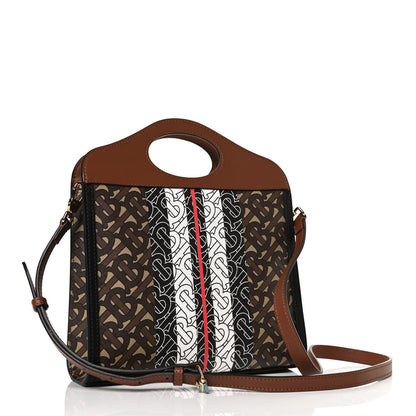 Burberry E-Canvas Monogram Stripe Mini Pocket Bag Bridle Brown 3 of 12