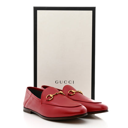 Gucci Calfskin Womens Jordaan Loafers 36 Hibiscus Red 9 of 9