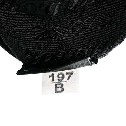 Prada Tessuto Nylon Stitched Shoulder Bag Black 7 of 12