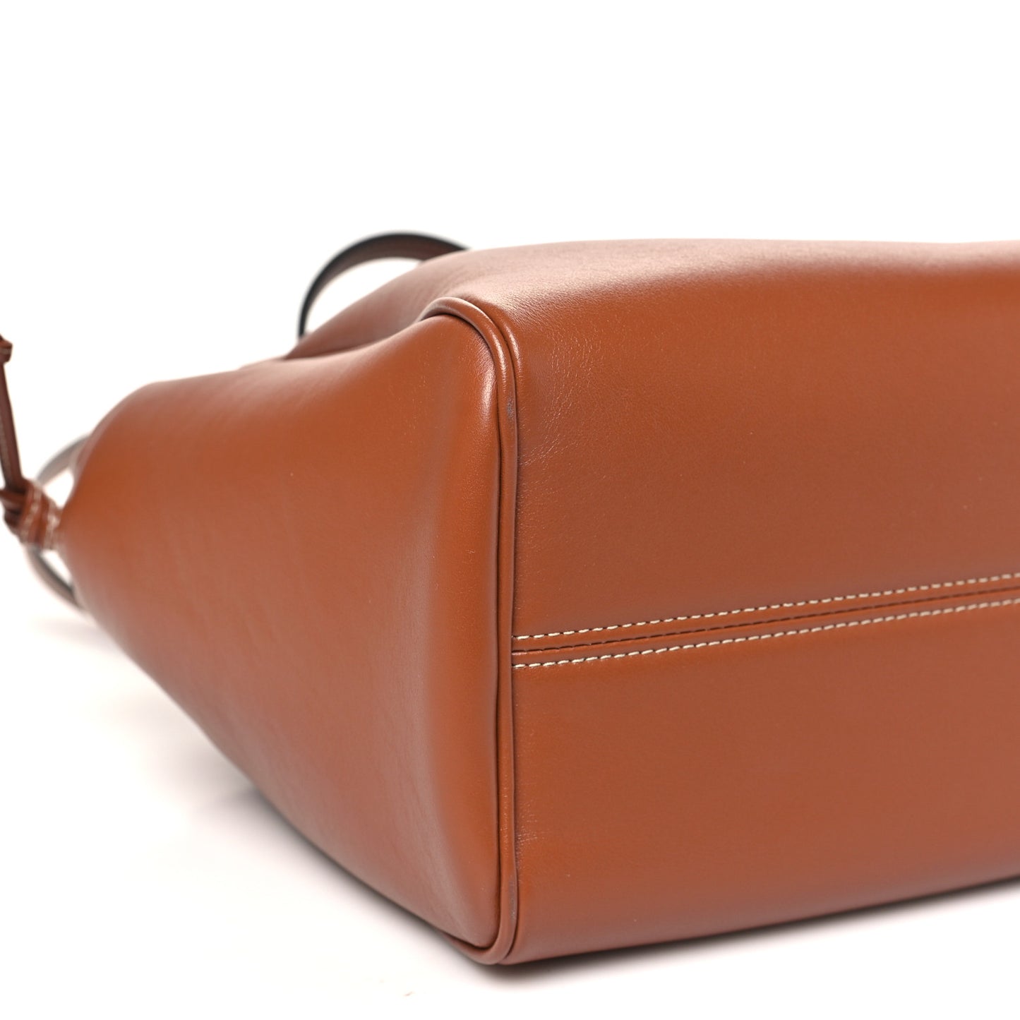Smooth Calfskin Cuir Small Triomphe Cabas Drawstring Tan