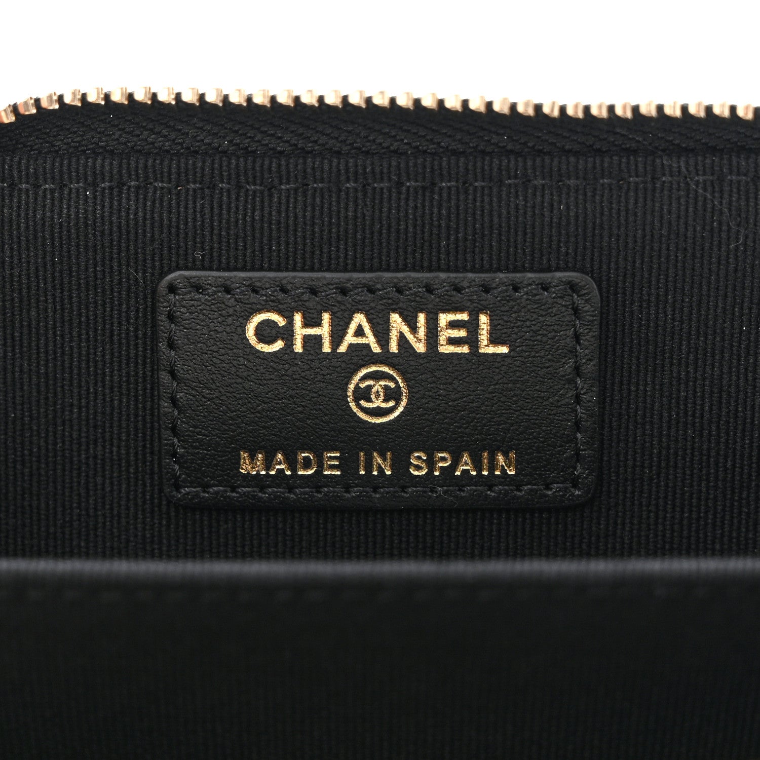 Chanel Caviar Quilted Studded CC Zip Card Holder Black 6 of 8