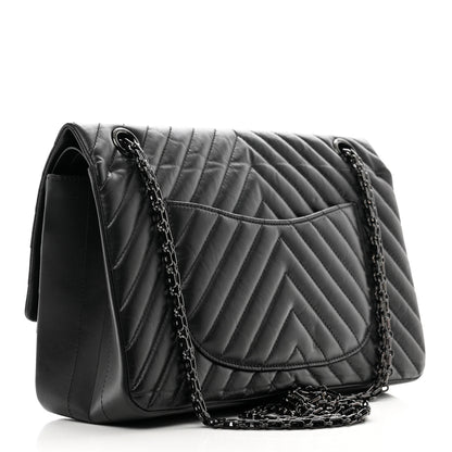 Chanel Aged Calfskin Chevron Quilted 2.55 Reissue 226 So Black 3 of 11