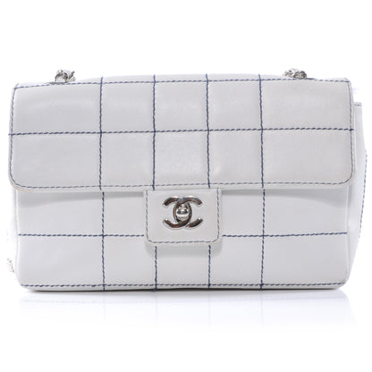 Chanel Lambskin Contrast Stitch Medium Flap White 1 of 10