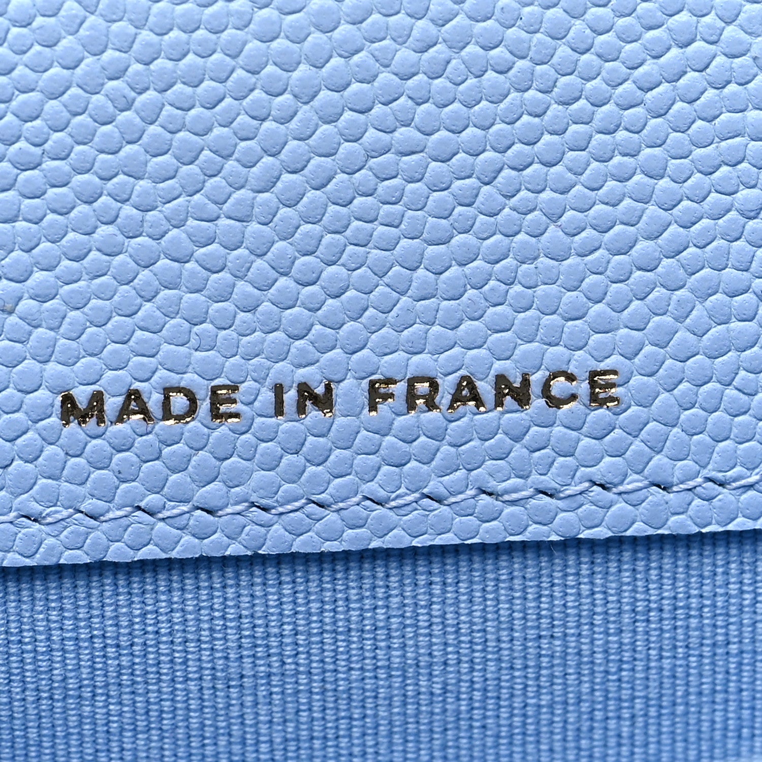 Chanel Caviar Quilted Flap Card Holder Wallet Light Blue 7 of 10