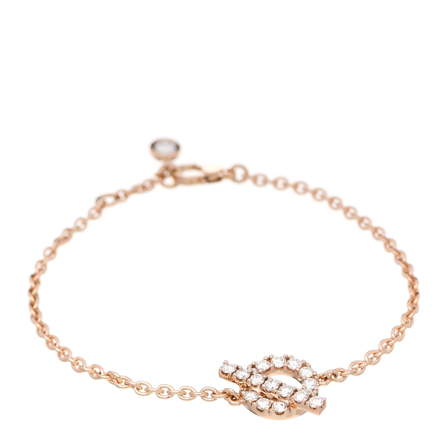 18K Rose Gold Diamond Finesse Bracelet XS