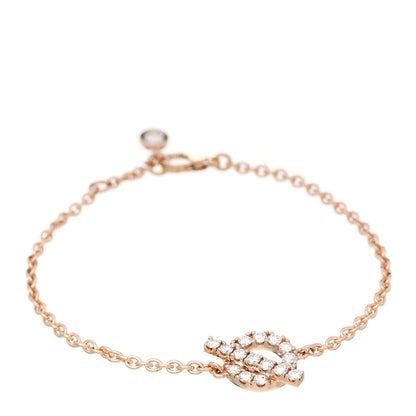 Hermes 18K Rose Gold Diamond Finesse Bracelet XS 1 of 4