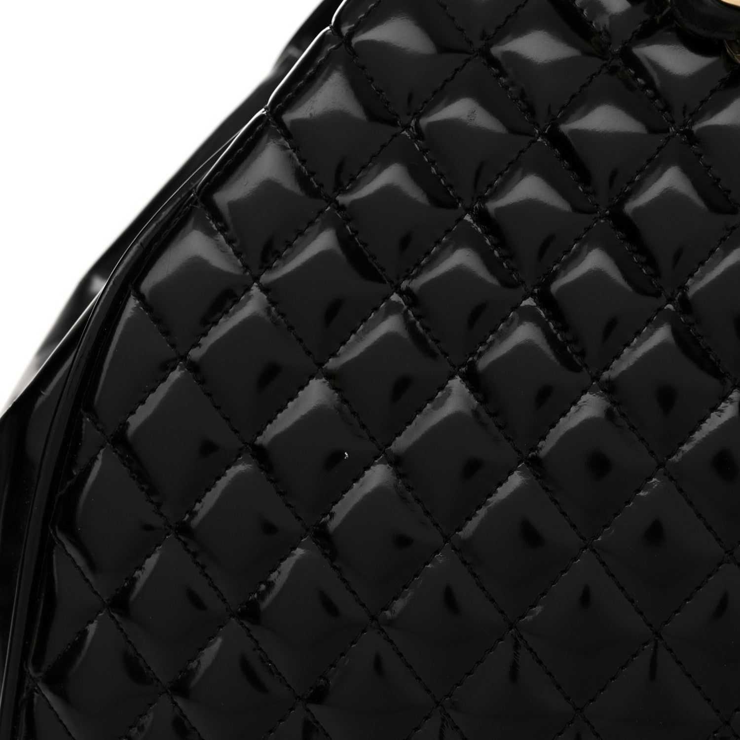 Chanel Glazed Calfskin Quilted Mademoiselle Large Frame Bag Black 11 of 14