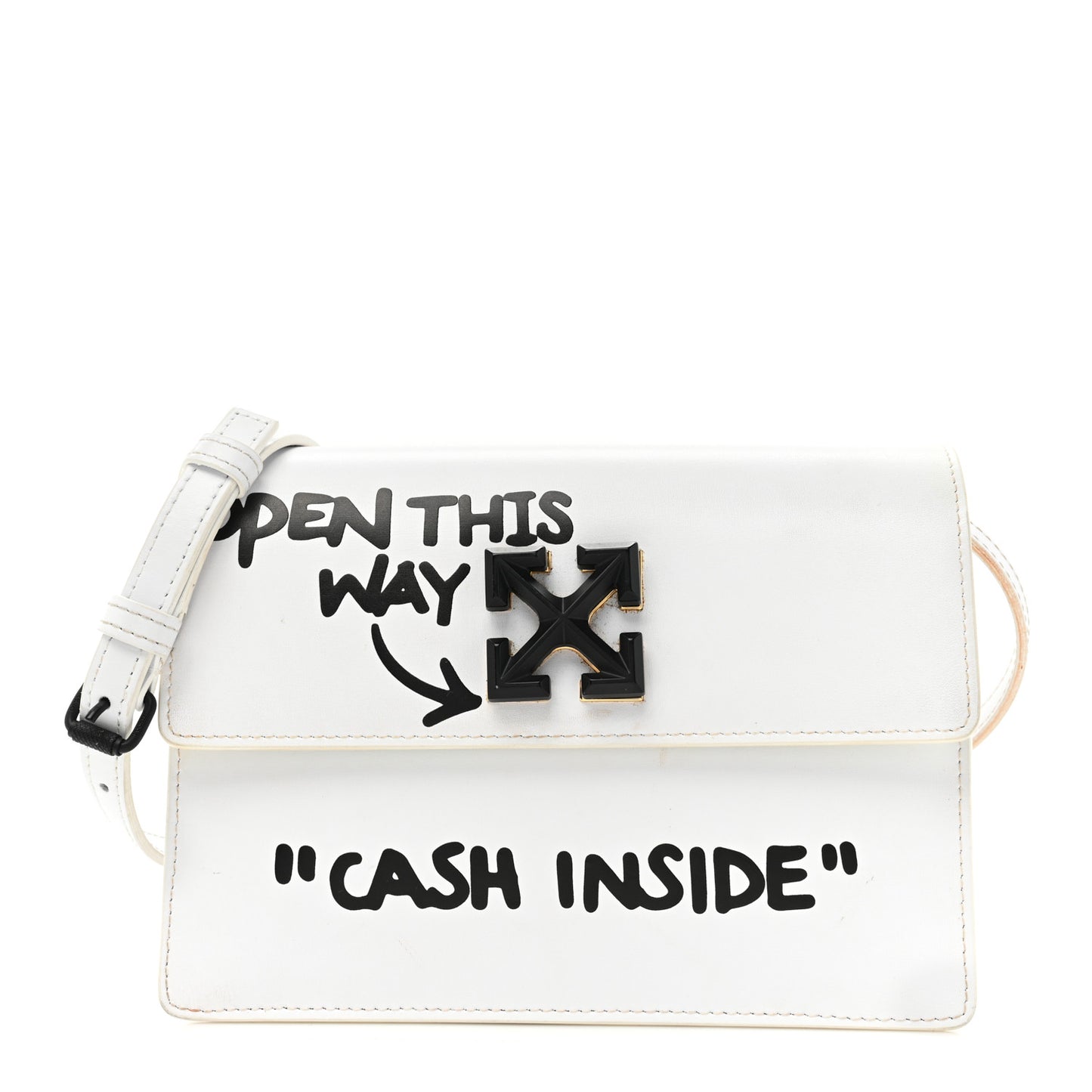 Calfskin Cash Jitney 1.0 Shoulder Bag White