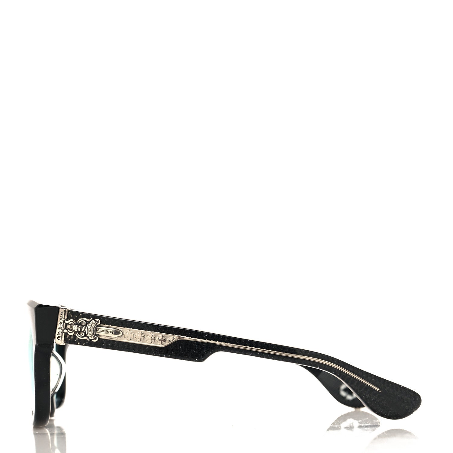 Chrome Hearts Mist Blue Box Officer Sunglasses Black 3 of 7