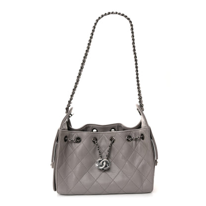 Chanel Caviar Quilted Mini Chanel 25 Handbag Dark Grey 1 of 10