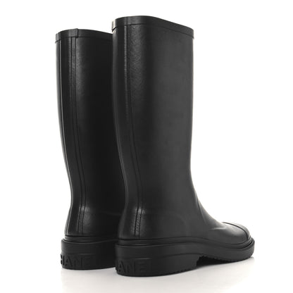Chanel Caoutchouk CC High Boots 39 Black 4 of 7