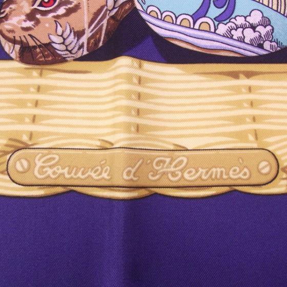 Hermes Silk Couvee D Scarf 90 6 of 7
