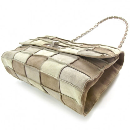 Chanel Suede Patchwork Medium Flap Beige 5 of 11