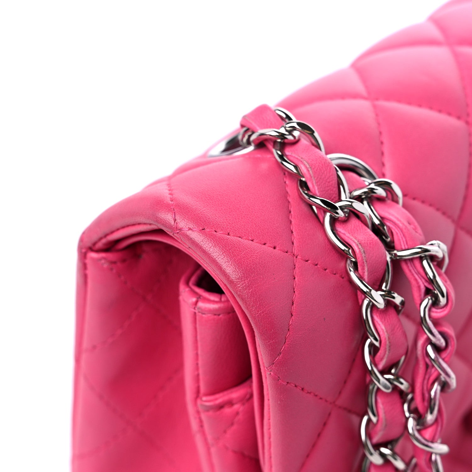 Chanel Lambskin Quilted Medium Double Flap Pink 16 of 16