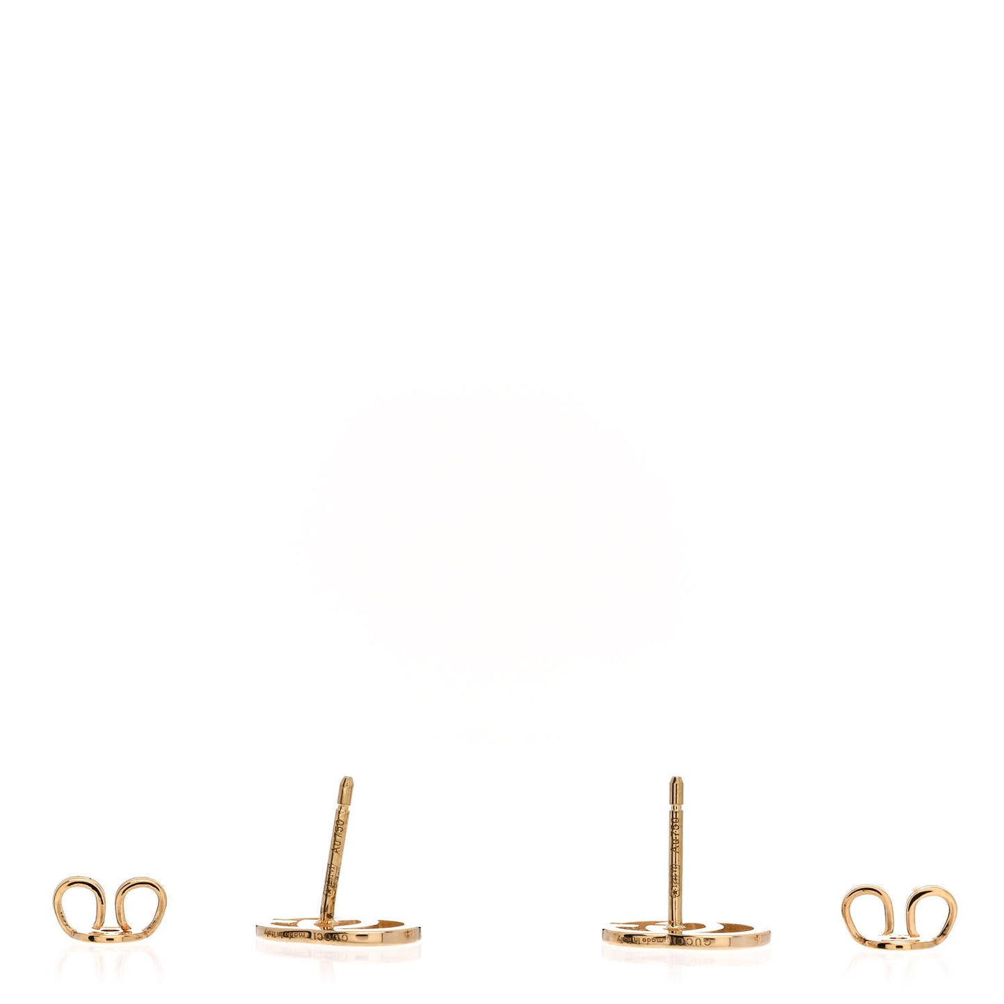 18K Yellow Gold GG Tissue Stud Earrings
