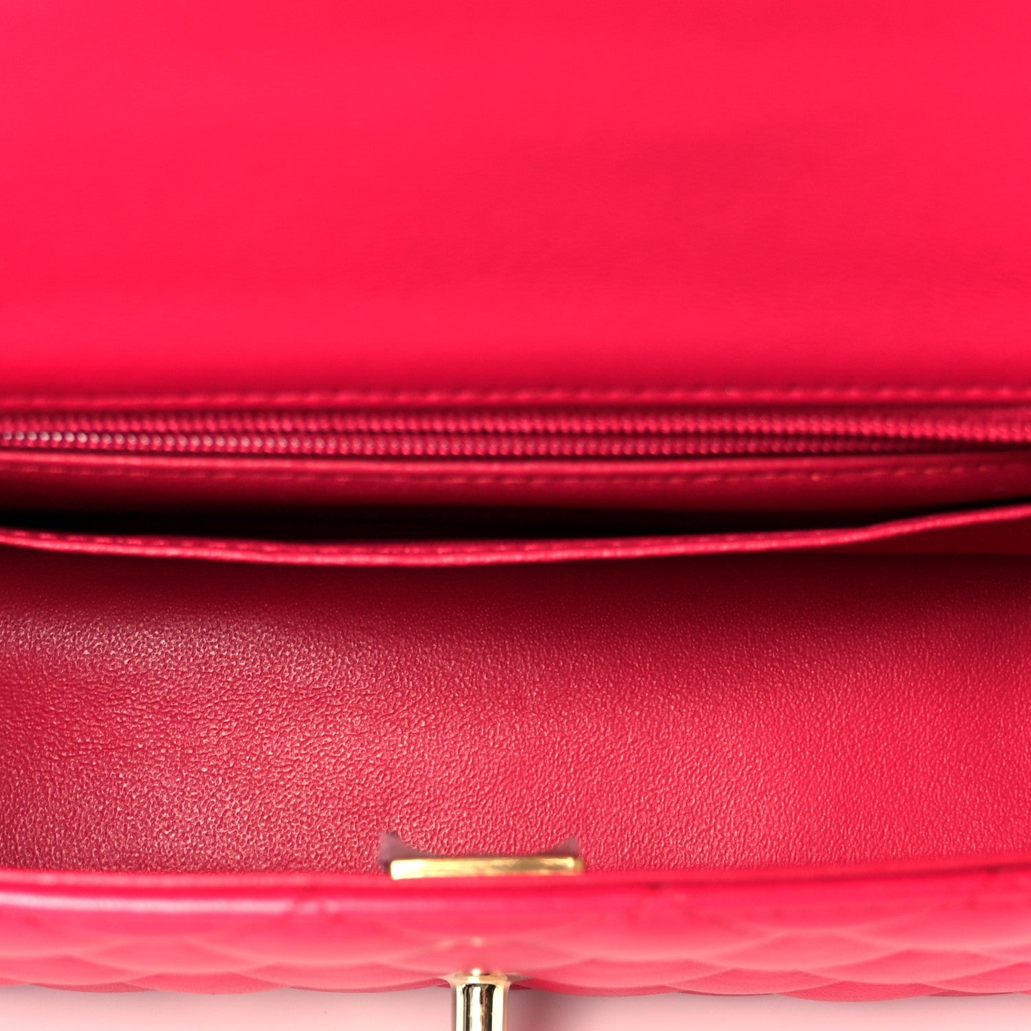 Chanel Lambskin Quilted Mini Top Handle Rectangular Flap Fuchsia 5 of 12