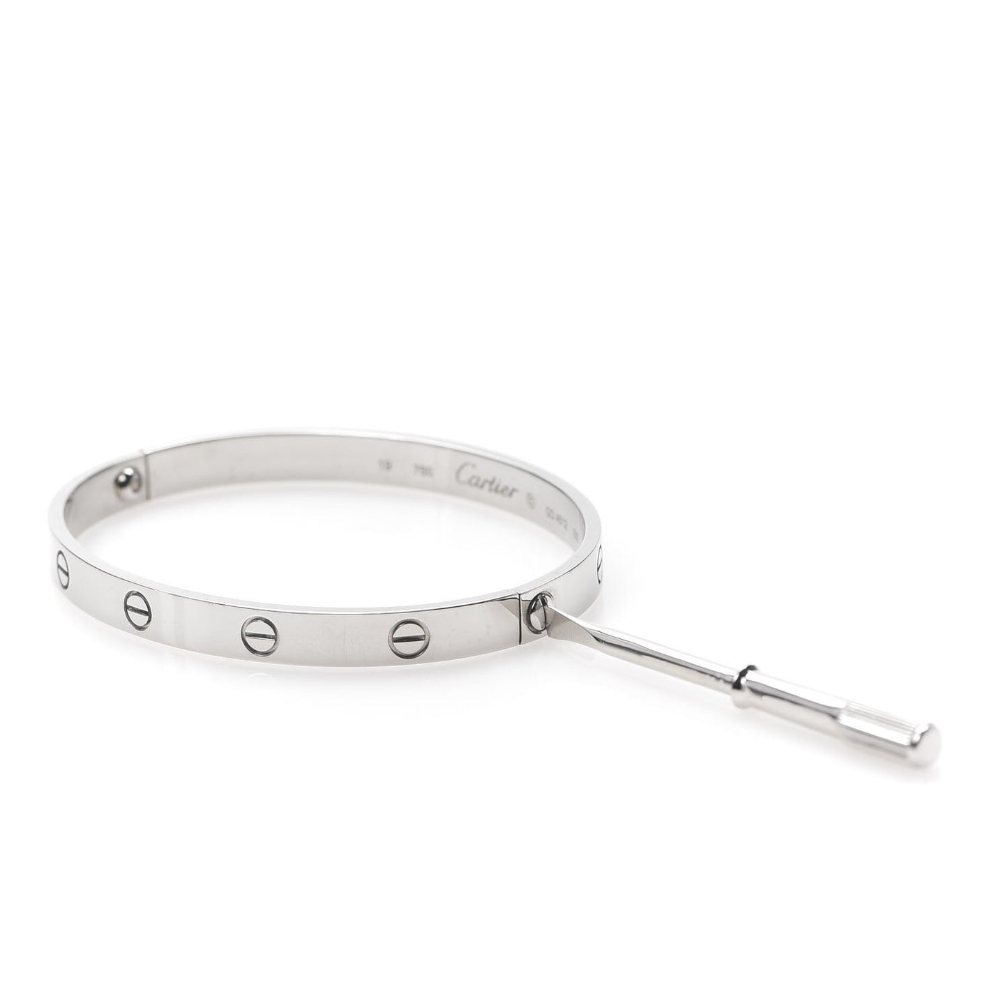 18K White Gold LOVE Bracelet 19