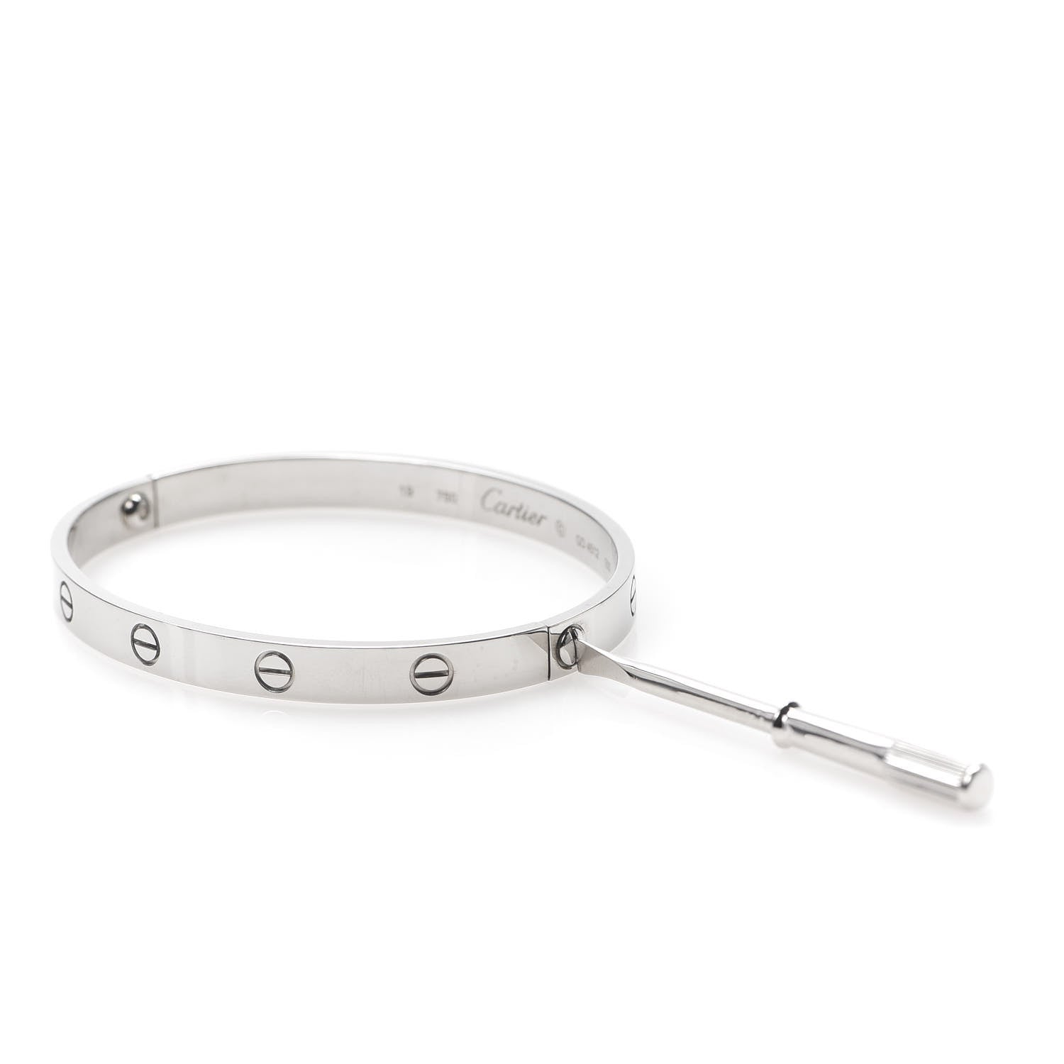 Cartier 18K White Gold LOVE Bracelet 19 6 of 6