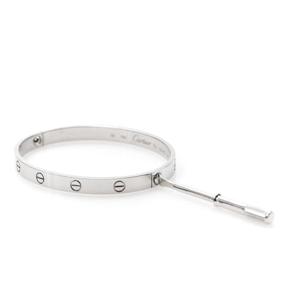 Cartier 18K White Gold LOVE Bracelet 19 6 of 6