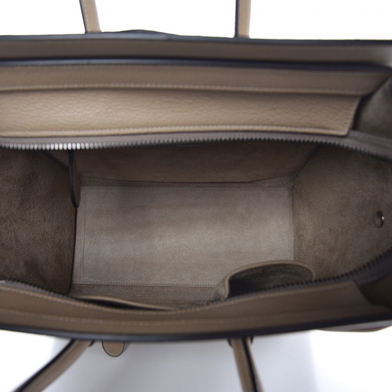 Celine Drummed Calfskin Micro Luggage Dune 5 of 10