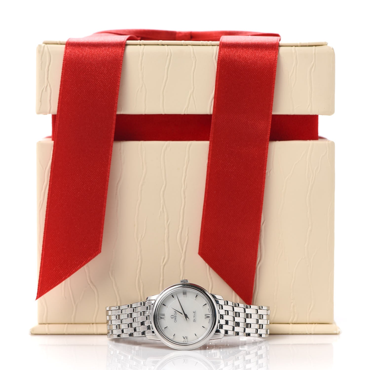 Omega Stainless Steel Mother of Pearl 24mm De Ville Prestige Quartz Watch 424.10.24.60.05.001 6 of 6