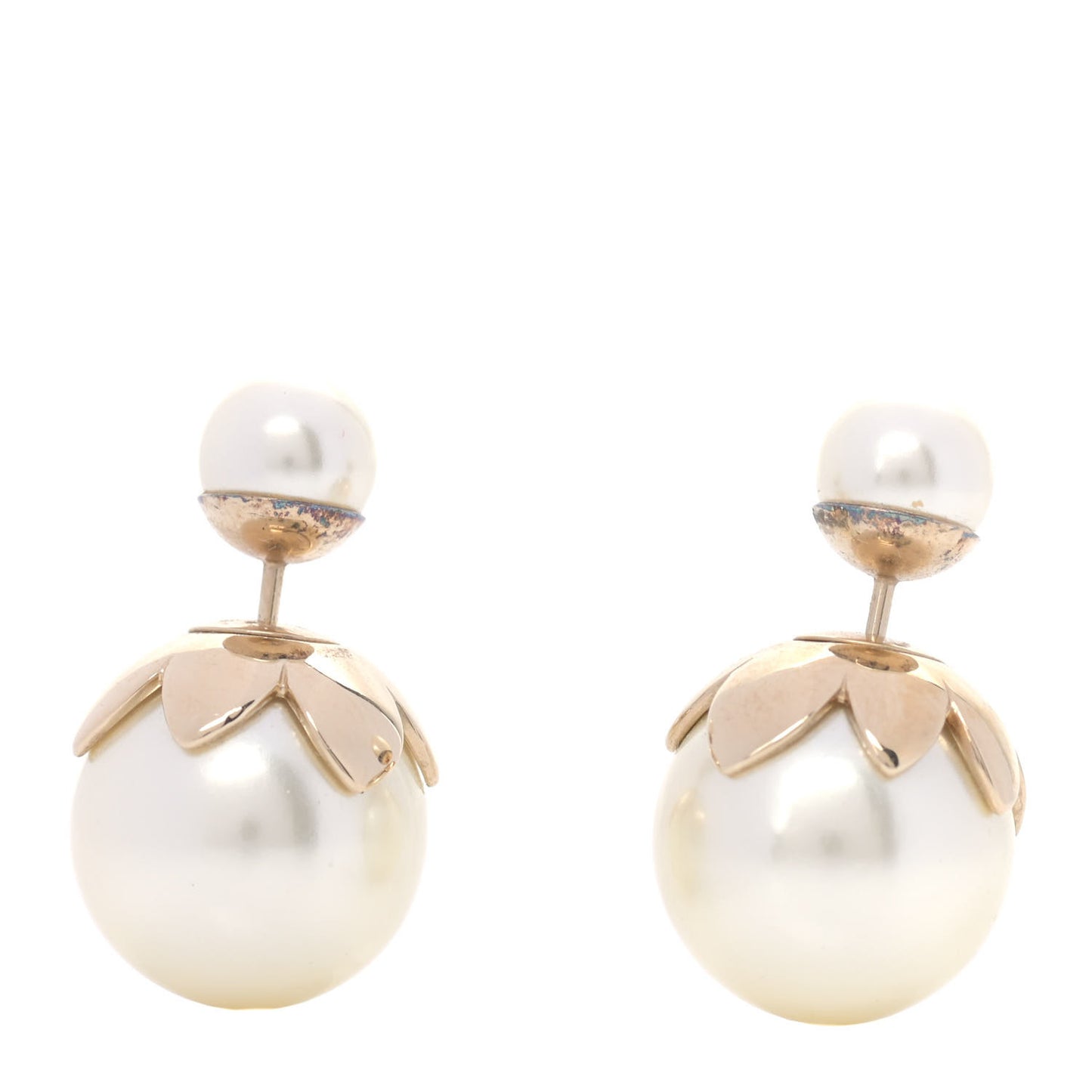 Pearl Mise En Dior Tribal Earrings Gold