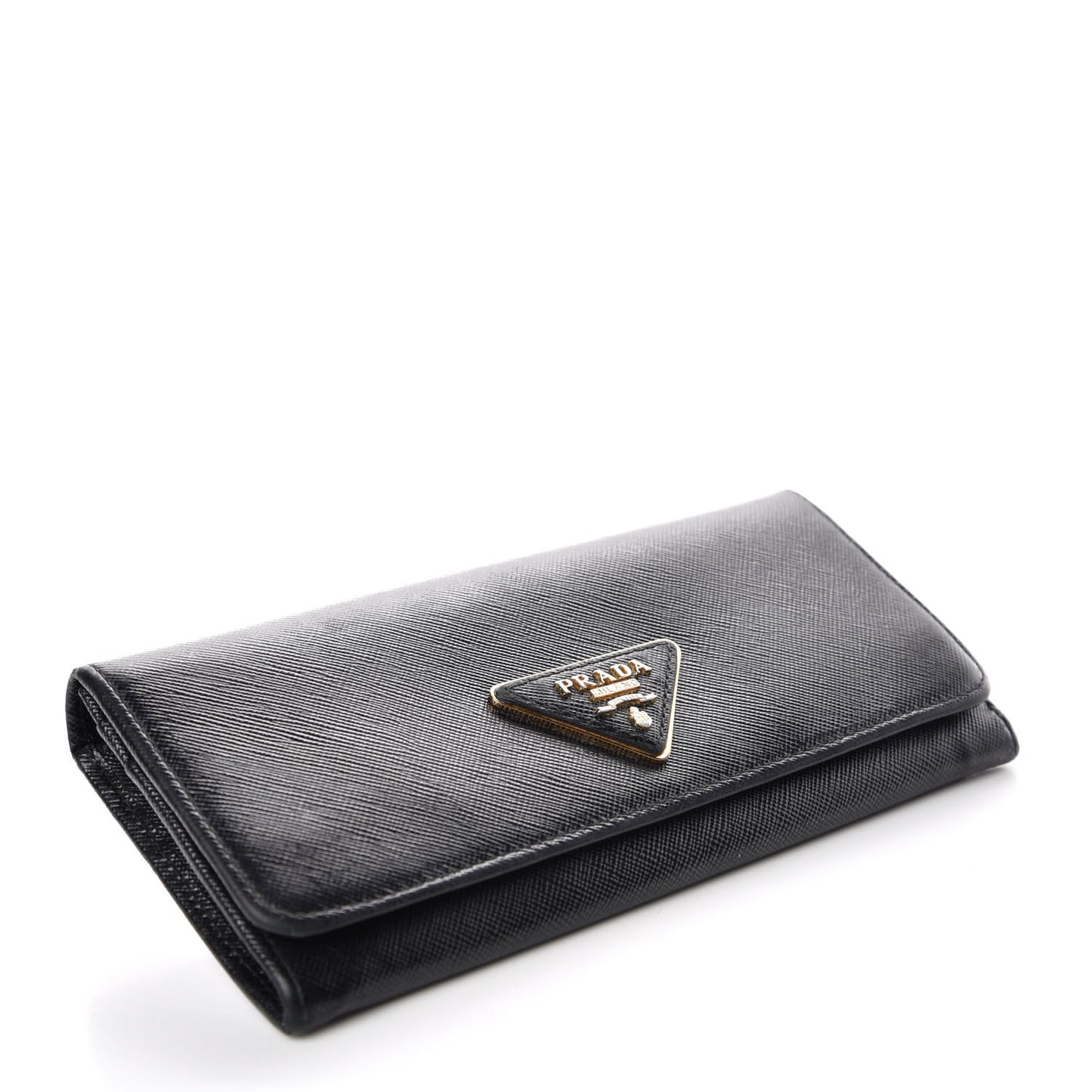 Saffiano Continental Flap Wallet Black
