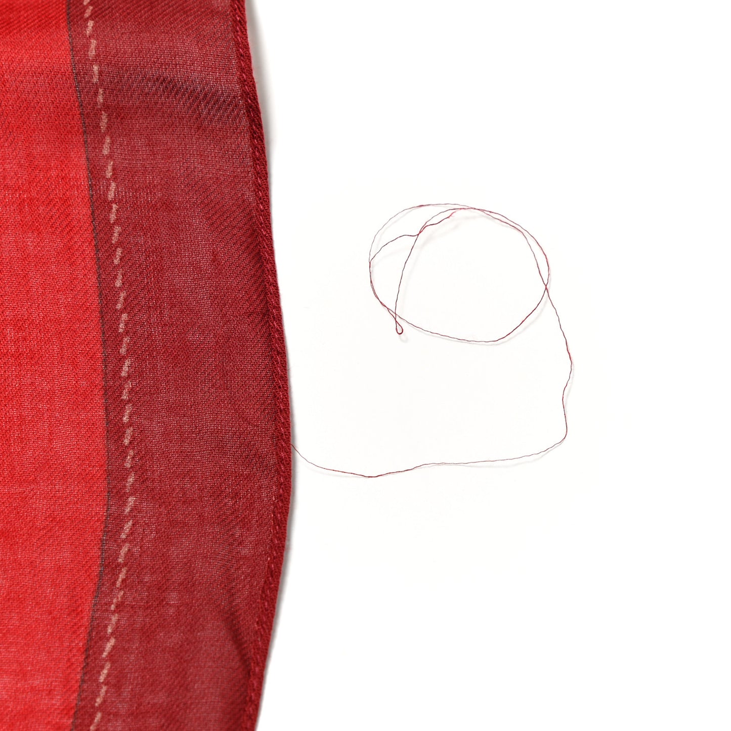 Modal Cashmere Haymarket Check Color Border Scarf Red