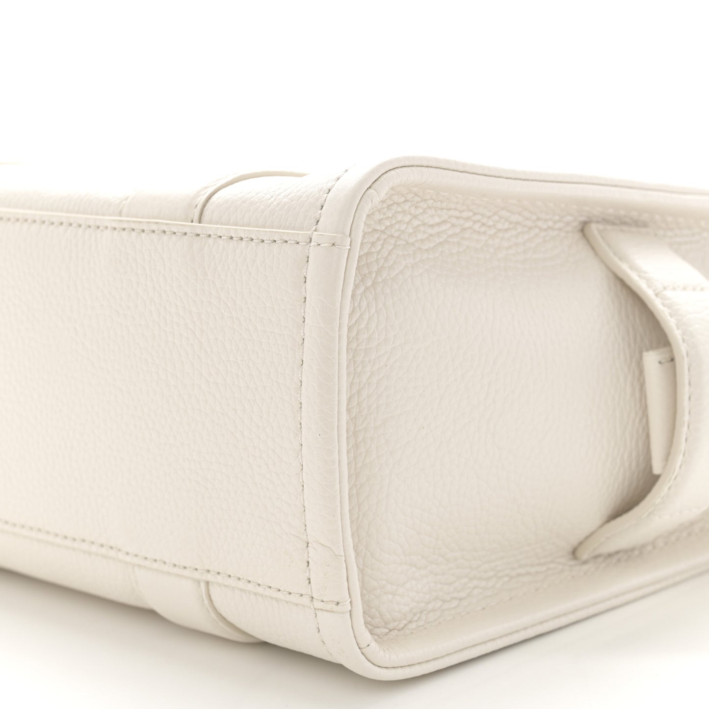 Grained Calfskin Mini The Tote Bag Cotton Silver