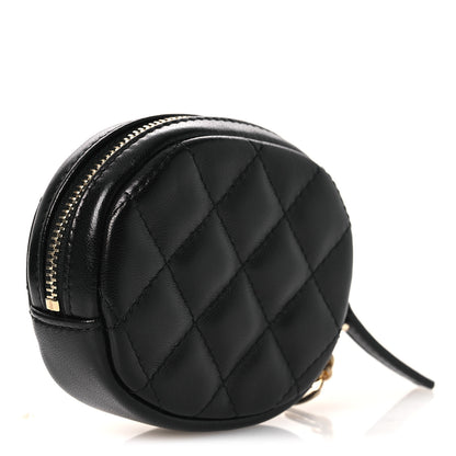 Chanel Lambskin Quilted Zip Around Classic Coin Purse Black 3 of 7