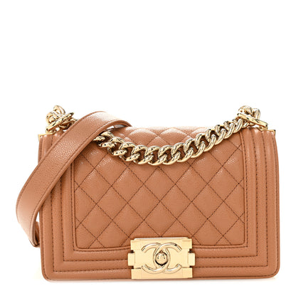Chanel Caviar Quilted Small Boy Flap Brown 1 of 9