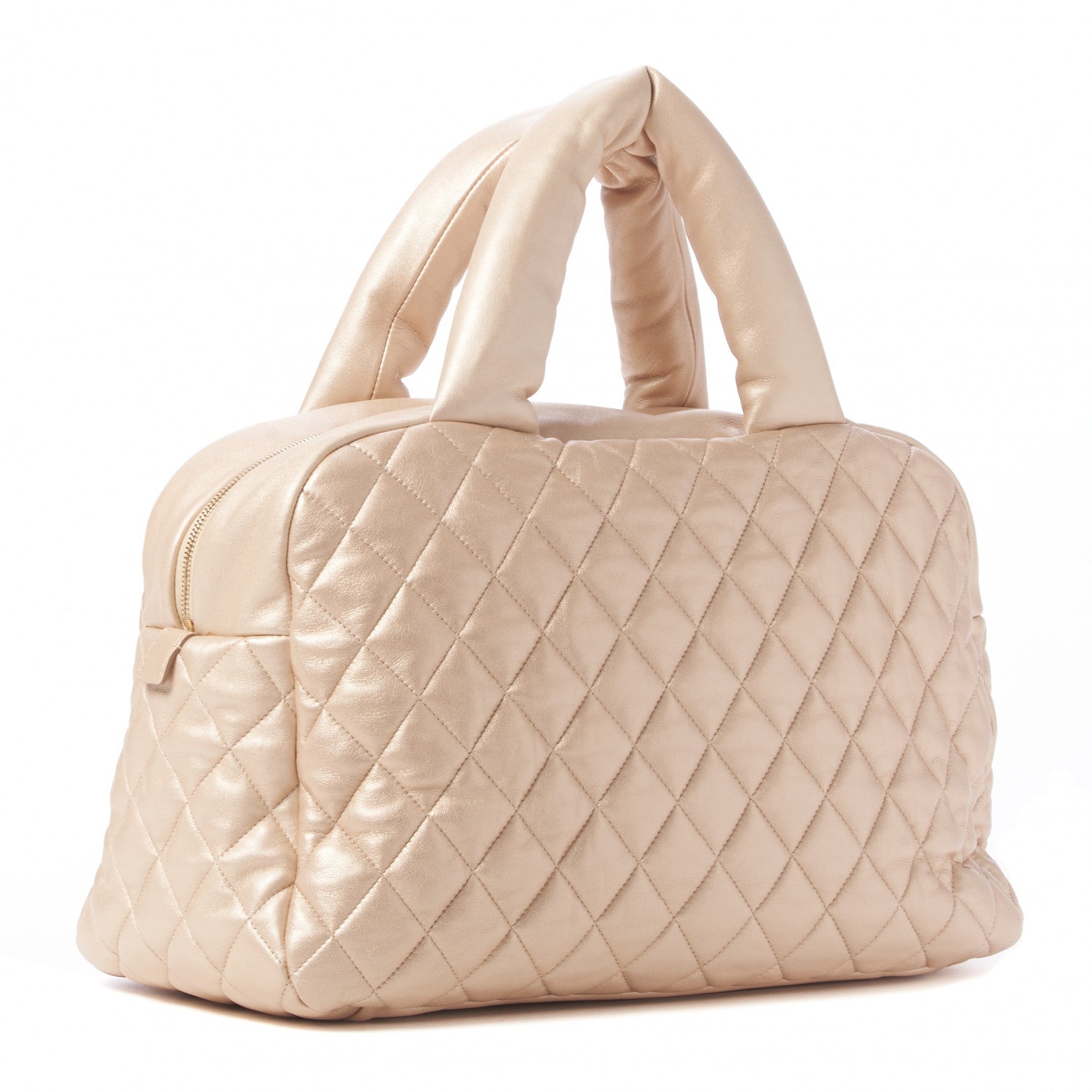 Chanel Lambskin COCO Cocoon Bowler Light Gold 2 of 9