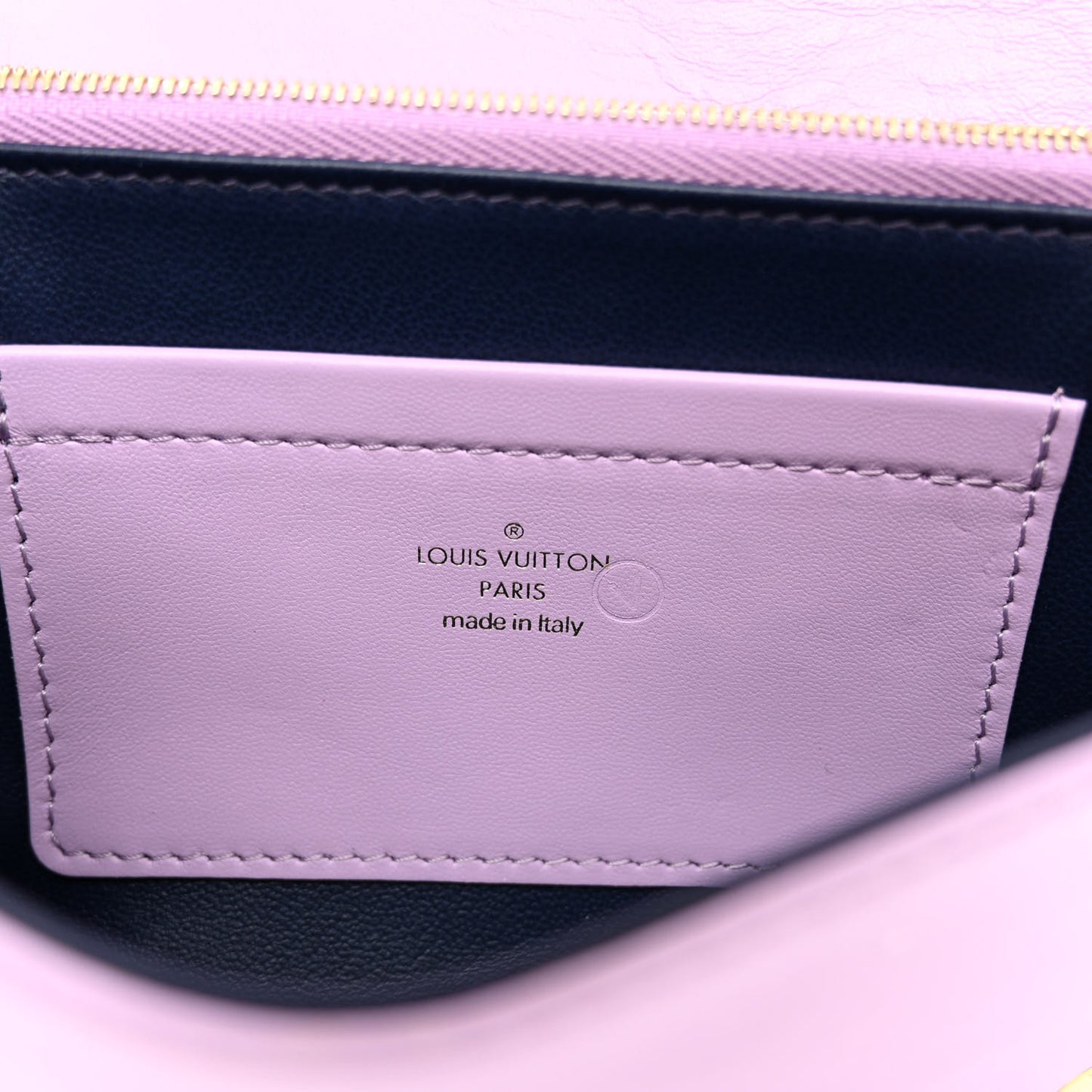 Lambskin Embossed Monogram Pochette Coussin Parme