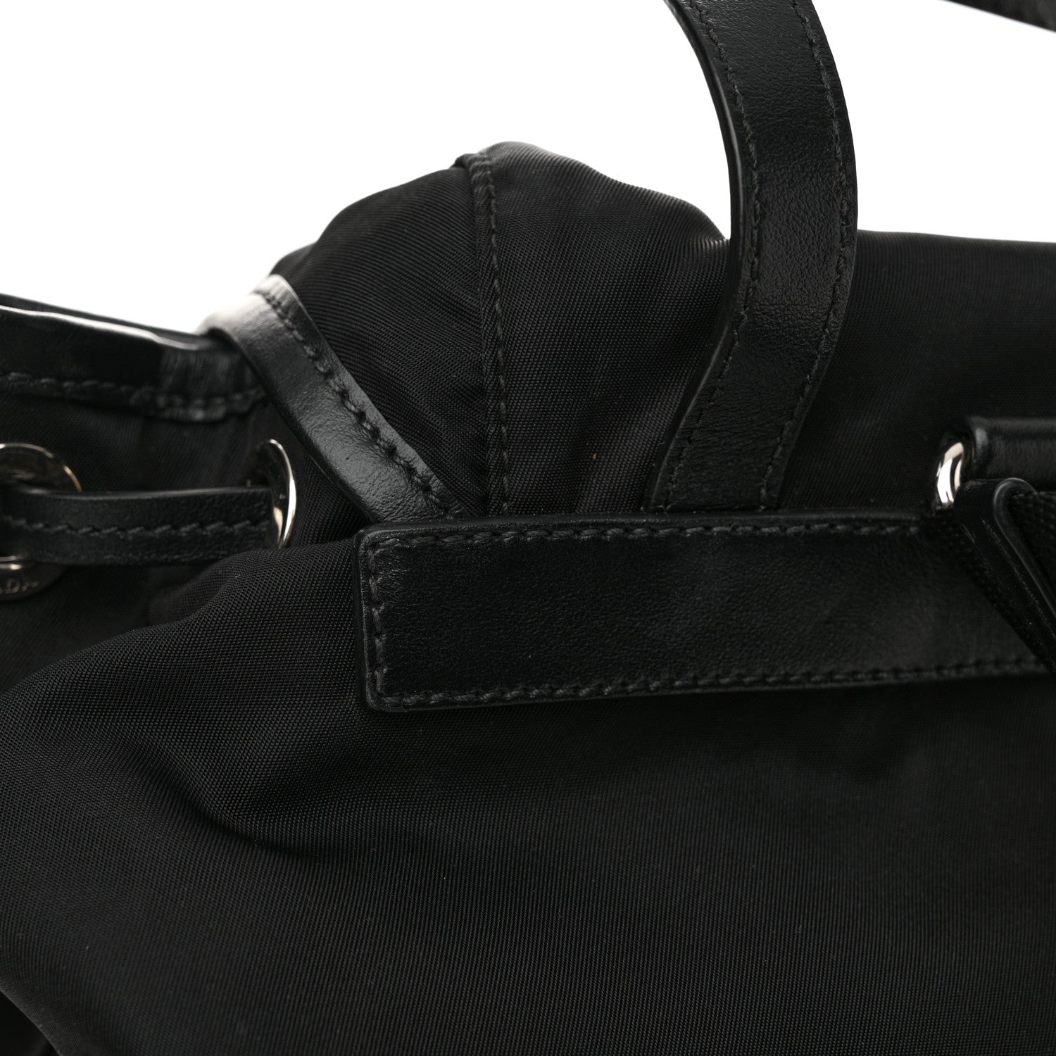 Prada Tessuto Nylon Vitello Backpack Black 11 of 12