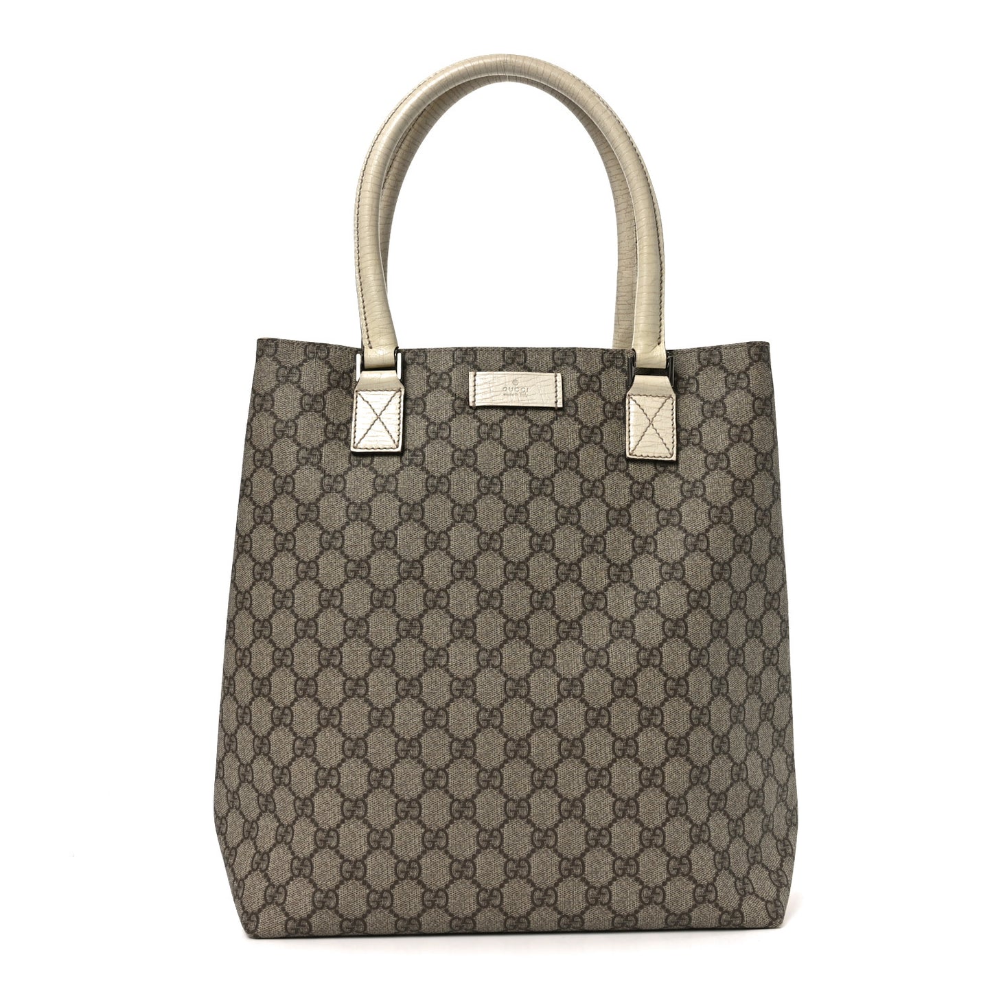GG Plus Monogram Small Vertical Tote Off White