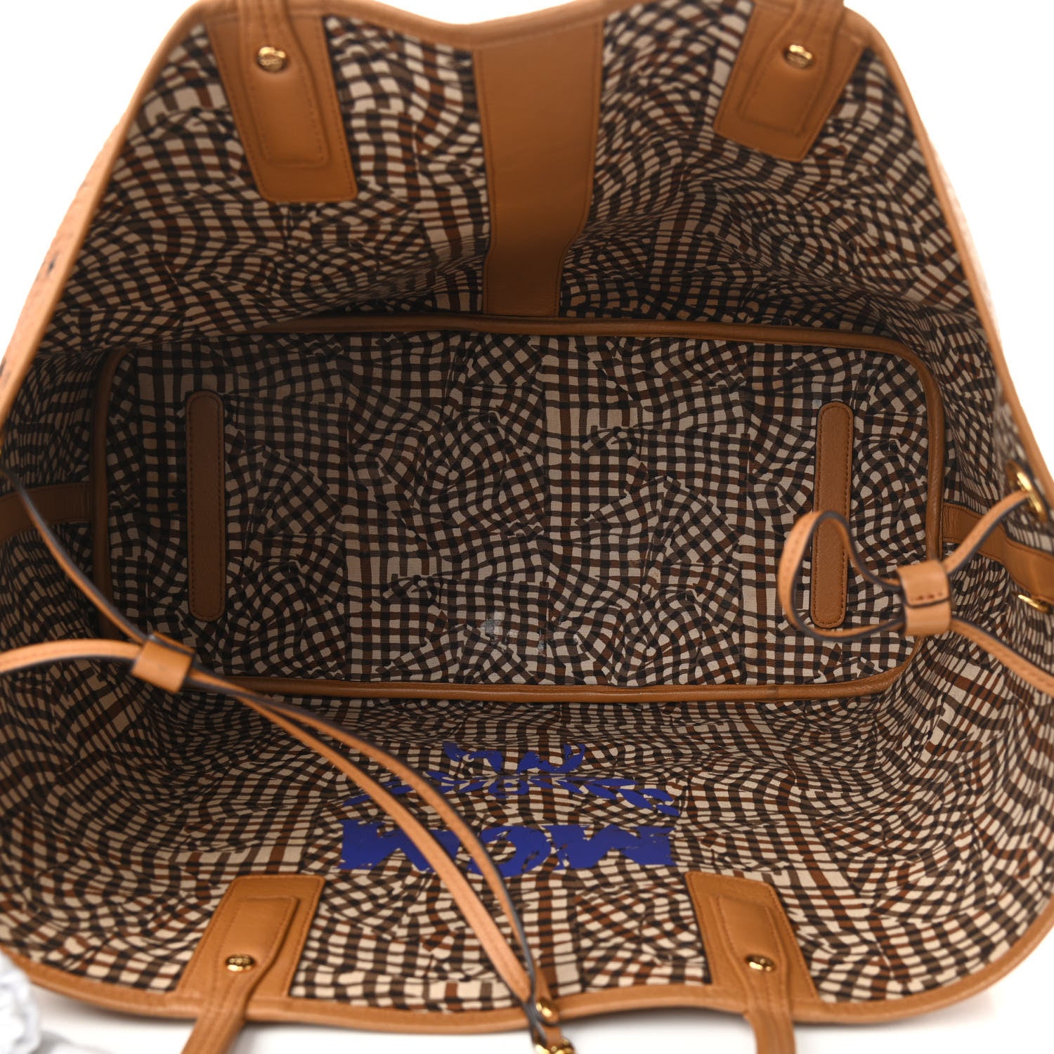 MCM Visetos Large Liz Reversible Shopper Tote Cognac 8 of 20